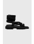 Tommy Jeans sandale CHUNKY SANDAL femei culoarea negru cu platforma EN0EN02073 - Pled.ro