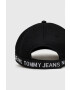 Tommy Jeans sapca culoarea negru cu imprimeu - Pled.ro