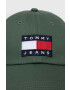 Tommy Jeans șapcă de baseball din bumbac culoarea alb cu imprimeu - Pled.ro