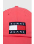 Tommy Jeans șapcă de baseball din bumbac culoarea roz cu imprimeu - Pled.ro