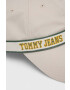 Tommy Jeans șapcă de baseball din bumbac culoarea bej cu imprimeu - Pled.ro