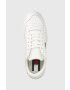 Tommy Jeans sneakers din piele City Leather Cupsole culoarea alb - Pled.ro