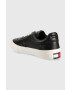 Tommy Jeans sneakers din piele Leather Soccer Vulc culoarea negru - Pled.ro