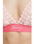 Tommy Jeans sutien culoarea portocaliu dantela neted - Pled.ro