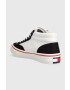 Tommy Jeans tenisi SKATE CANVAS MID barbati culoarea alb EM0EM01154 - Pled.ro