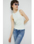 Tommy Jeans top femei culoarea verde - Pled.ro