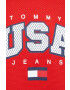 Tommy Jeans top femei culoarea rosu - Pled.ro