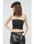 Tommy Jeans top femei culoarea negru - Pled.ro