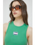 Tommy Jeans top femei culoarea verde - Pled.ro