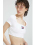 Tommy Jeans top femei culoarea albastru marin - Pled.ro