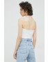 Tommy Jeans top femei culoarea alb - Pled.ro