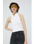 Tommy Jeans top femei culoarea alb - Pled.ro