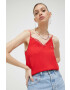 Tommy Jeans top femei culoarea rosu - Pled.ro