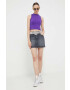 Tommy Jeans top femei culoarea violet cu turtleneck - Pled.ro