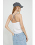 Tommy Jeans top femei culoarea alb - Pled.ro