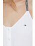 Tommy Jeans top femei culoarea alb - Pled.ro