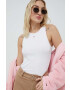 Tommy Jeans top femei culoarea alb - Pled.ro