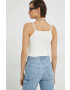 Tommy Jeans top femei culoarea bej - Pled.ro