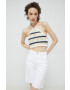 Tommy Jeans top din bumbac - Pled.ro