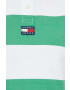 Tommy Jeans top din bumbac culoarea verde - Pled.ro