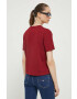 Tommy Jeans tricou femei culoarea bordo - Pled.ro