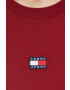 Tommy Jeans tricou femei culoarea bordo - Pled.ro