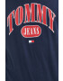 Tommy Jeans tricou din bumbac culoarea rosu cu imprimeu - Pled.ro