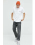 Tommy Jeans tricou din bumbac culoarea alb cu imprimeu - Pled.ro