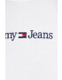 Tommy Jeans tricou din bumbac culoarea alb - Pled.ro