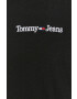 Tommy Jeans tricou din bumbac culoarea negru cu imprimeu - Pled.ro