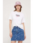 Tommy Jeans tricou din bumbac culoarea alb - Pled.ro