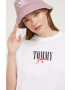 Tommy Jeans tricou din bumbac culoarea alb - Pled.ro