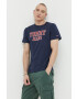 Tommy Jeans tricou din bumbac culoarea alb cu imprimeu - Pled.ro