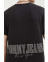 Tommy Jeans tricou din bumbac culoarea negru cu imprimeu - Pled.ro