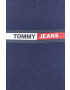 Tommy Jeans tricou din bumbac culoarea albastru marin cu imprimeu - Pled.ro