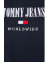 Tommy Jeans tricou din bumbac culoarea bordo - Pled.ro