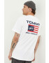 Tommy Jeans tricou din bumbac culoarea alb modelator - Pled.ro