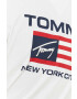 Tommy Jeans tricou din bumbac culoarea alb modelator - Pled.ro