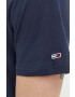 Tommy Jeans tricou din bumbac culoarea albastru marin cu imprimeu - Pled.ro