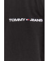 Tommy Jeans tricou din bumbac culoarea negru cu imprimeu - Pled.ro