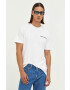 Tommy Jeans tricou din bumbac culoarea alb cu imprimeu - Pled.ro