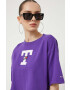 Tommy Jeans tricou din bumbac culoarea violet - Pled.ro