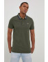 Tommy Jeans tricou polo barbati culoarea verde neted - Pled.ro