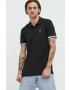 Tommy Jeans tricou polo barbati culoarea negru cu imprimeu - Pled.ro