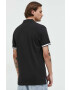 Tommy Jeans tricou polo barbati culoarea negru cu imprimeu - Pled.ro