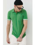 Tommy Jeans tricou polo barbati culoarea verde cu imprimeu - Pled.ro