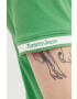 Tommy Jeans tricou polo barbati culoarea verde cu imprimeu - Pled.ro