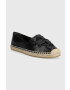 Tory Burch espadrile de piele Woven culoarea negru 144042-004 - Pled.ro