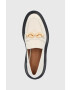 Tory Burch Mocasini de piele femei culoarea crem cu platformă - Pled.ro