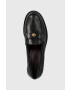 Tory Burch mocasini de piele CLASSIC LOAFER femei culoarea negru cu toc plat 150907-006 - Pled.ro